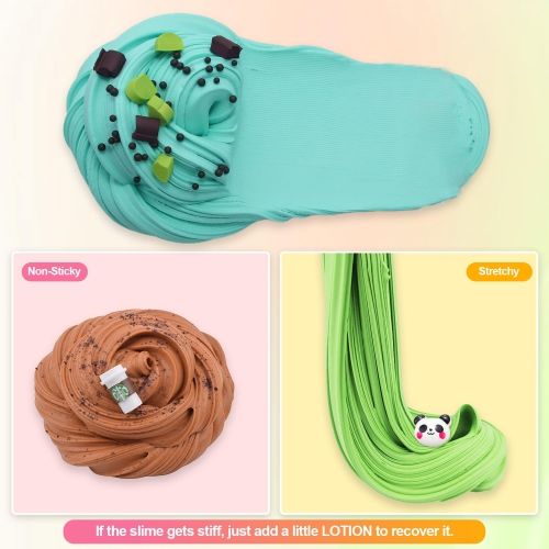 36 Pack Mini Cloud Slime Butter Slime Kit, Crystal Slime Peachybbies Slime for Kids, Party Favors Supplies Clear Slime K