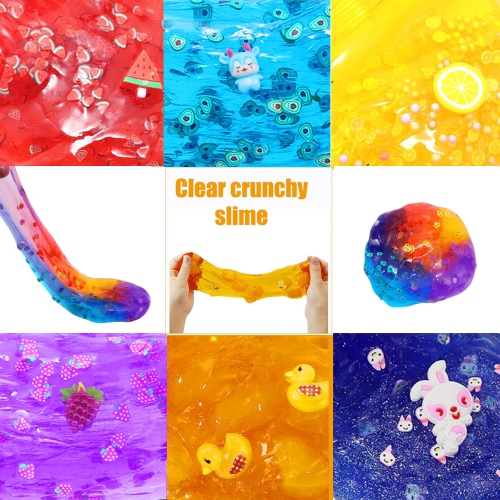 36 Pack Mini Cloud Slime Butter Slime Kit, Crystal Slime Peachybbies Slime for Kids, Party Favors Supplies Clear Slime K