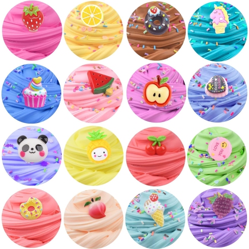 36 Pack Mini Cloud Slime Butter Slime Kit, Crystal Slime Peachybbies Slime for Kids, Party Favors Supplies Clear Slime K