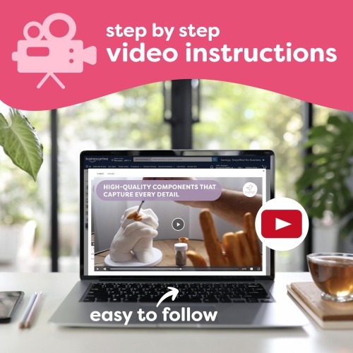 Chuckle - Holding Hand Casting Kit Couples Gifts, Hand Mold Kit with Sculpture Base & Paints, Hand Molding Kit for Coupl