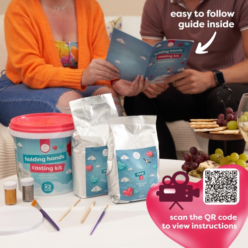 Chuckle - Holding Hand Casting Kit Couples Gifts, Hand Mold Kit with Sculpture Base & Paints, Hand Molding Kit for Coupl