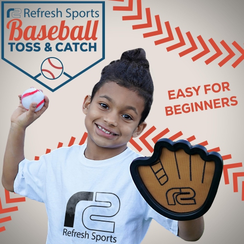 Toss and Catch Ball Set: Easter Basket Stuffers & Kids Baseball Training Glove Toy Paddle - Baseball Games for Kids - Ea