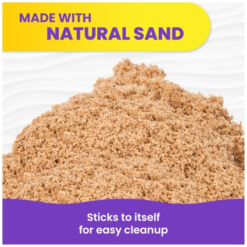 Kinetic Sand, 5.5lbs Natural Brown Play Sand, Bulk Box for Arts and Crafts, Sandbox (Packaging May Vary), Moldab