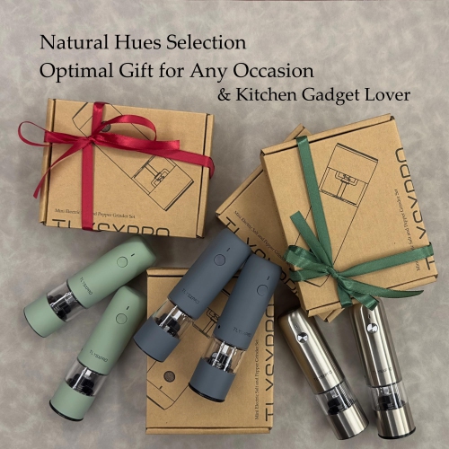 Ensemble de petits moulins à sel et à poivre électriques, moulin à poivre automatique rechargeable par USB avec goujon réglable