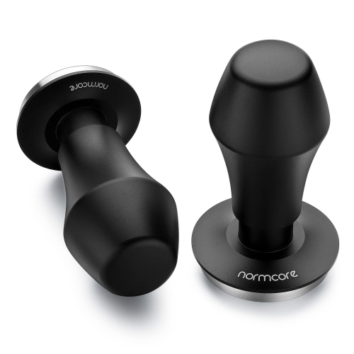 Normcore 58.5mm Espresso Coffee Tamper V4 - Spring Loaded Tamper with Stainless Steel Ripple Base - 15lb / 25lb / 30lbs