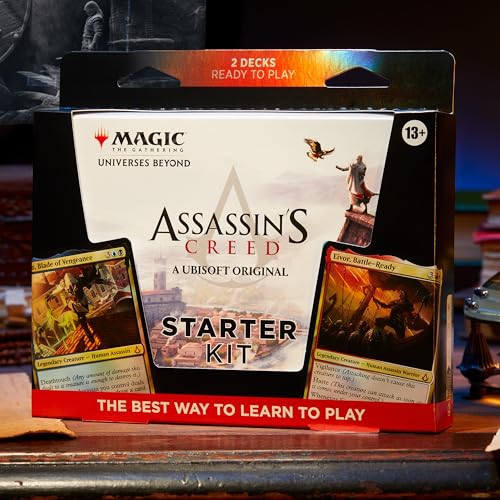 Magic: The Gathering - Assassin's Creed - Starter Pack | Learn Magic with 2 Assassin's Creed Theme Decks | Trading Card