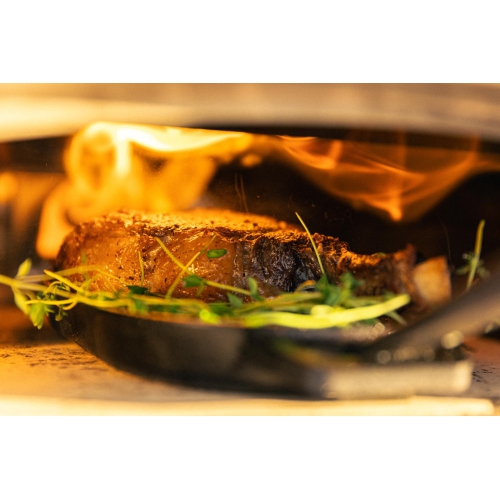 Ooni Cast Iron Sizzler Plate - Sizzler Cast Iron Pan - Cast Iron Cookware with Removable Handle - Cast Iron Griddle - Pr