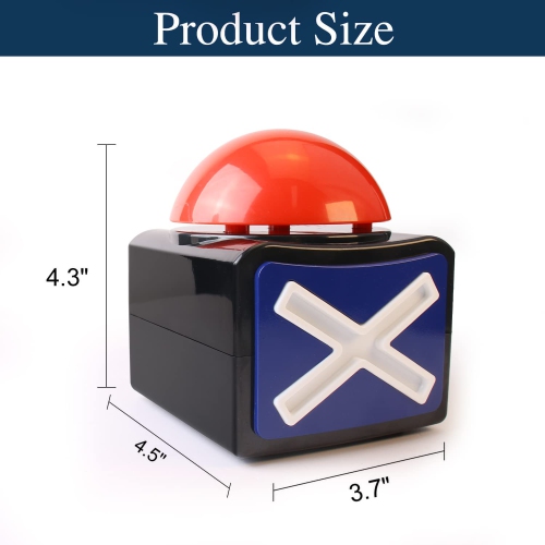 BEAN LIEVE Game Buzzers with Sound - 2 Pack Buzzer Button with Lights, Game Show Buzzers for Kids, Quiz Game Buttons Per