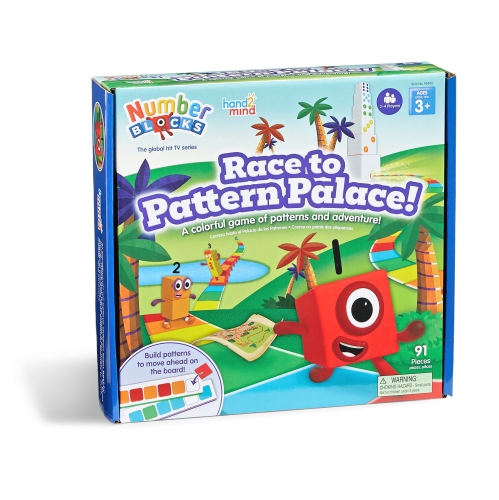 HAND2MIND  Numberblocks Race to Pattern Palace Board Game, Pattern And Color Recognition Game, Educational Board Games My kiddos love playing this game