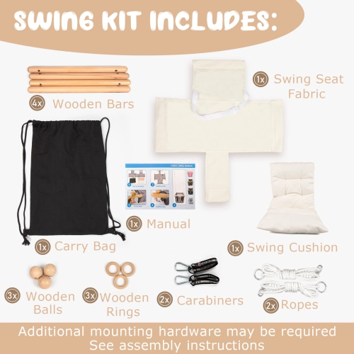 Tislly Baby Swing Outdoor Indoor for Infants, Toddler Swing Seat with Safety Belt, Canvas Hanging Swings Outside Tree Sw