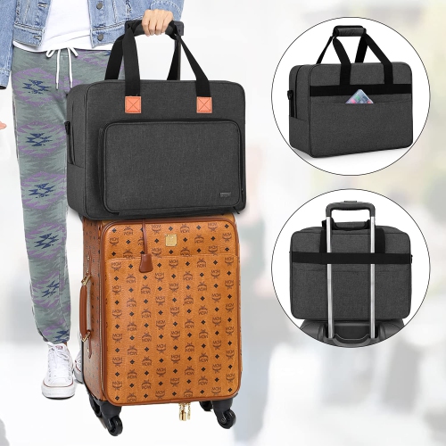Sac pour machine à coudre Luxja, sac fourre-tout portatif compatible avec la plupart des machines à coudre de Brother et accès supplémentaire pour la