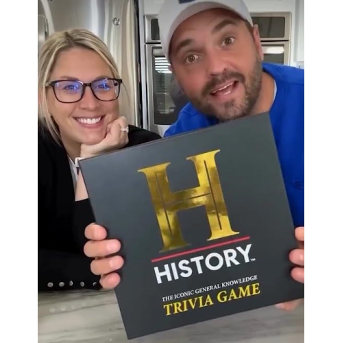 History Channel Trivia Board Game Deluxe Edition with 80s & 90s Expansion Pack - 2400+ General Knowledge Questions. Fun