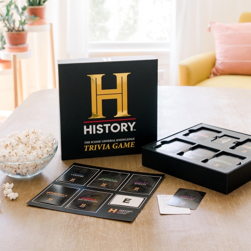 History Channel Trivia Board Game Deluxe Edition with 80s & 90s Expansion Pack - 2400+ General Knowledge Questions. Fun