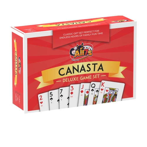 Deluxe Canasta Cards Set with Point Values, The Classic Card Game for Families and Adults on Game Night, Fun Games for 2