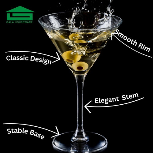 Gala Houseware Martini Glasses Set of 6