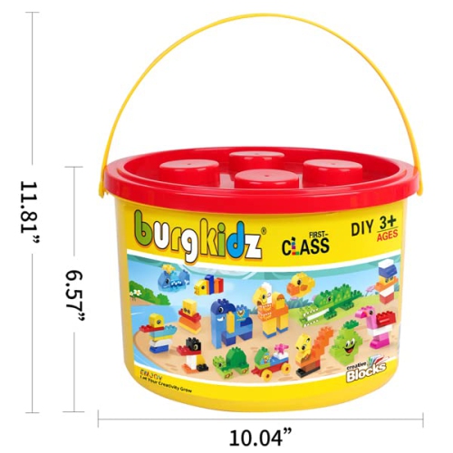 Large Building Blocks, 135 Pieces Kids Toddler Educational Toy Classic Big Size Bricks Building Blocks, 20 Fun Shapes wi