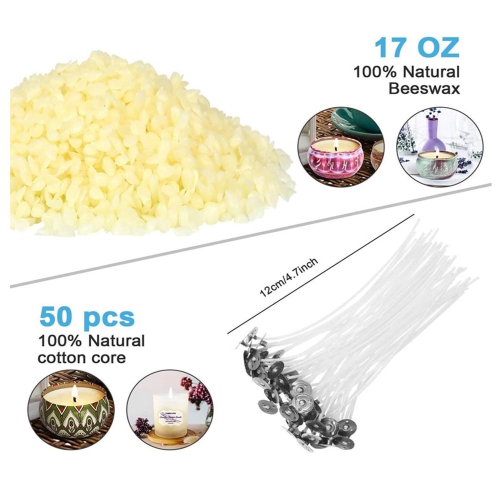 Trousse de bougies à faire soi-même de Bingolife, accessoires d'art et de bricolage, y compris pot verseur, mèches de coton, porte-bougie, G