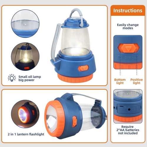 Kids Camping Set - MITCIEN Camping Gear Toys for Boys - Include Campfire/Oil Lamp/Pretend Food - Camping Set for Child A