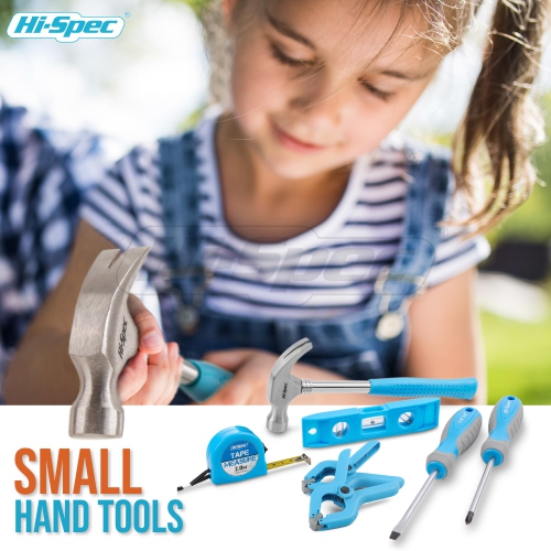 Hi-Spec 16 Piece Blue Kids Tool Kit Set & Child Size Tool Belt. Real Metal Hand Tools for Young Ages to Start DIY Buildi