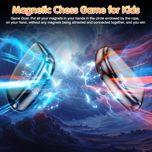 Jeu d'échecs magnétique, jeu de stratégie intelligent de magnétisme avec 20 aimants PCS pour 1-4 joueurs, enfants, adultes, fêtes, voyages