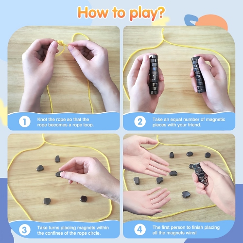 Jeu d'échecs magnétique, jeu de stratégie intelligent de magnétisme avec 20 aimants PCS pour 1-4 joueurs, enfants, adultes, fêtes, voyages