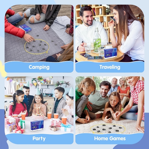 Jeu d'échecs magnétique, jeu de stratégie intelligent de magnétisme avec 20 aimants PCS pour 1-4 joueurs, enfants, adultes, fêtes, voyages