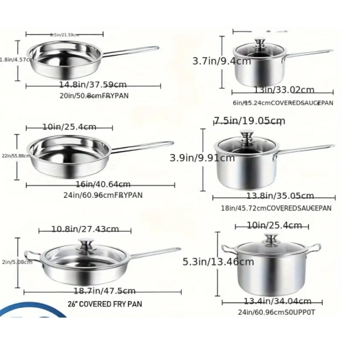 Batterie de cuisine 10 pièces en acier inoxydable à induction antiadhésive – Compatible avec les surfaces de cuisson à induction, électriques et au