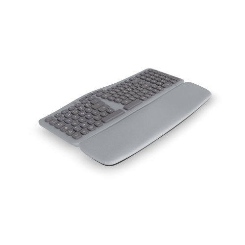 Clavier ergonomique sans fil Ergo de BlueDiamond, repose-poignet magnétique amovible, récepteur USB-A 2,4 GHz, disposition française