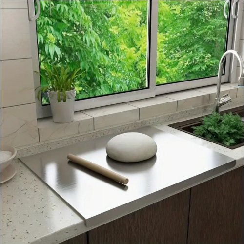 Extra Large Stainless Steel Cutting Board – Double-Sided Chopping Board Combo for Kitchen Use