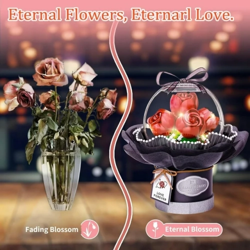 Maxxus Rose Flower Building Kit – 305 Pieces Botanical Collection for Home or Office Decor – Creative Building Toy for Kids, Girls and Adults – A