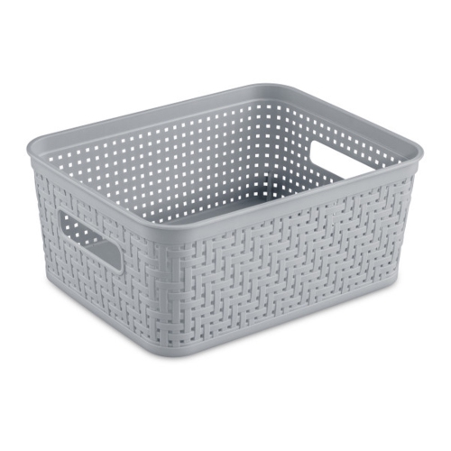 Sterilite 10x8x4.25 Inch Rectangular Short Basket for Home Organization