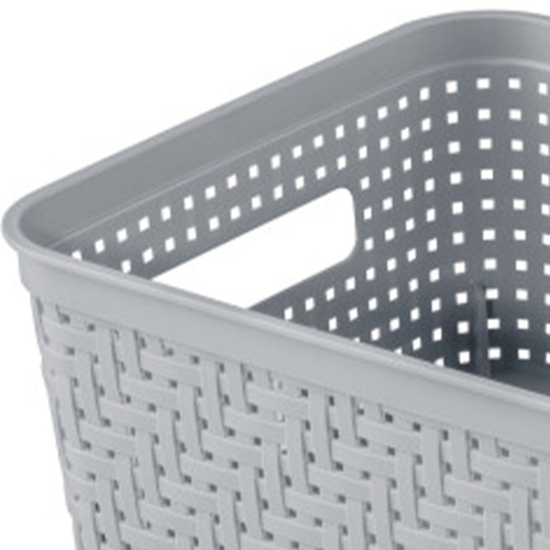 Sterilite 10x8x4.25 Inch Rectangular Short Basket for Home Organization