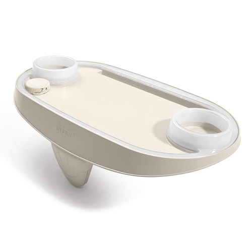 Spa carré gonflable PureSpa Plus d'Intex avec plateau pour tablette et téléphone, blanc