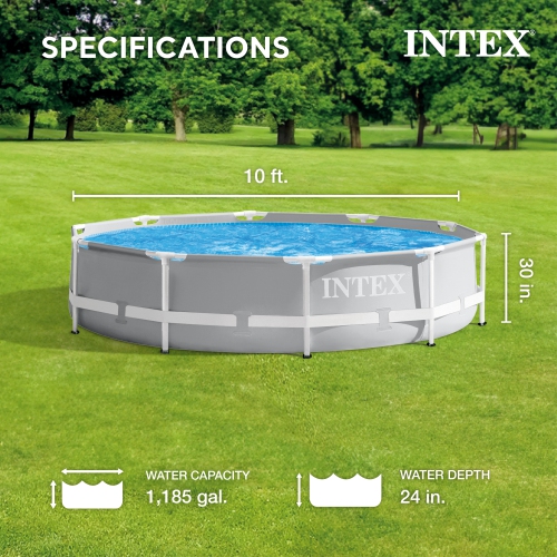 Piscine hors terre de 10 pi x 30 po avec pompe à filtre de 330 gal/h d'Intex