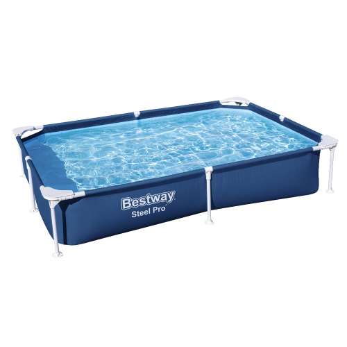 BESTWAY  Steel Pro 87" X 59" X 17" Rectangular Above Ground Outdoor Swimming Pool Great pool