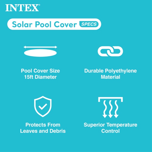 Piscine hors terre gonflable Easy Set 15&nbsp;pi x 48&nbsp;po d'Intex avec pompe et couvercle solaire