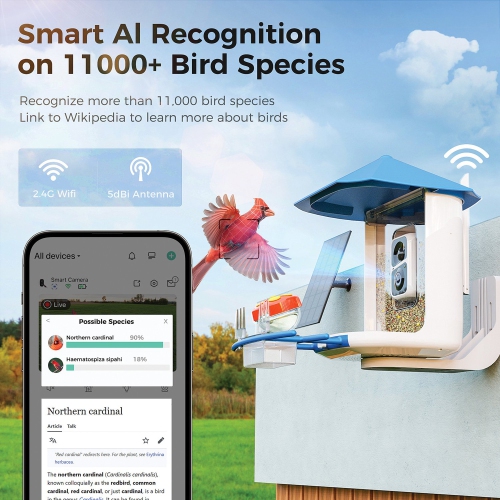 Perchme Sf-bf-ac01 Smart Bird Feeder With Camera