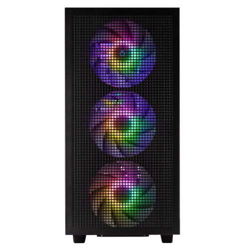 Ordinateur de jeu noir PRO de TECHNOID – GeForce RTX 5060 de NVIDIA – Ryzen 7 9800X3D d'AMD – DDR5 de 32&nbsp;Go – SSD d'2&nbsp;To – Prêt pour l'IA –