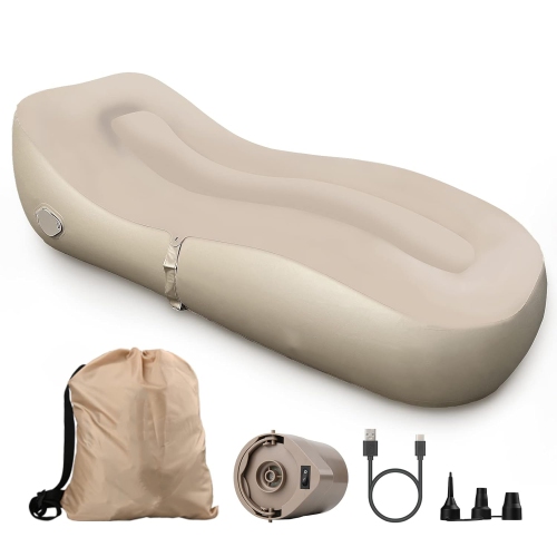 Maxxus – Chaise longue gonflable, canapé-lit gonflable gonflable avec pompe à air pour le camping, la randonnée, les voyages, les vacances, adapté