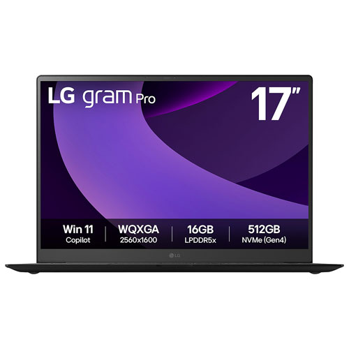 LG Gram Pro 17" Laptop - Black