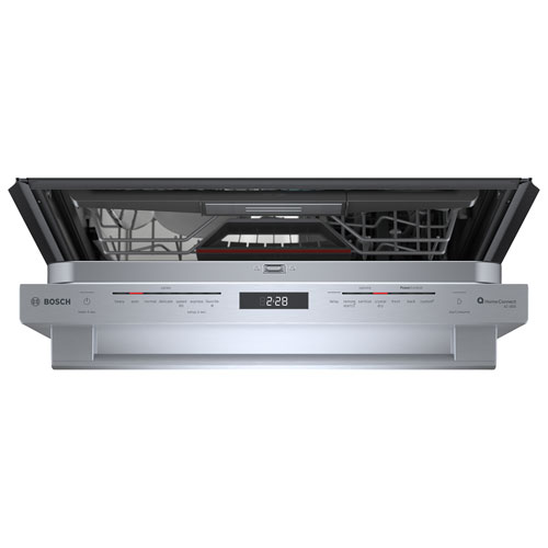 Lave-vaisselle encastrable 24 po 42dB avec cuve en inox et troisième panier série 800 de Bosch - Inox