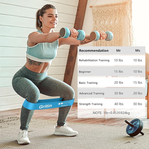 Resistance Bands, Set of 5 Skin-Friendly Resistance Fitness Exercise Loop Bands with 5 Different Strength Levels, Travel Carrying Case Included,