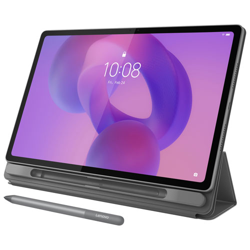 Tablette Idea Tab Plus 12,1 po 256 Go Android 15 de Lenovo avec processeur Dimensity 6400 de MediaTek, stylet et étui folio - Partenaire de détail