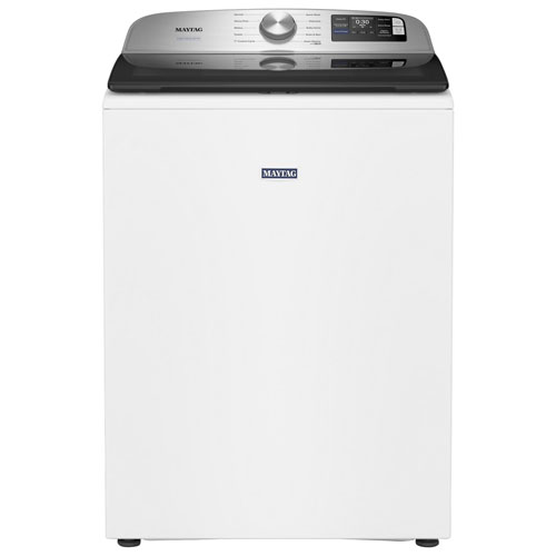 Laveuse à chargement par le haut haute efficacité de 6,0 pi³ de Maytag - Blanc