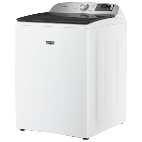 Laveuse à chargement par le haut haute efficacité de 6,0 pi³ de Maytag - Blanc