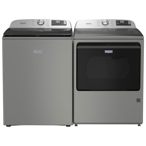 Laveuse à chargement par le haut haute efficacité de 6 pi³ de Maytag - Argent classique