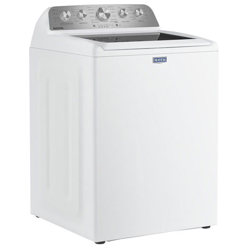 Laveuse à chargement par le haut haute efficacité de 5,4 pi³ de Maytag - Blanc