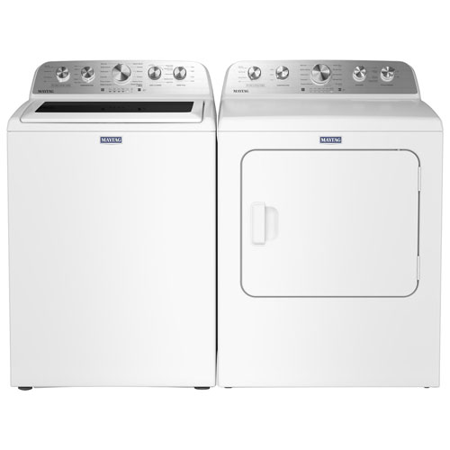 Laveuse à chargement par le haut haute efficacité de 5,4 pi³ de Maytag - Blanc