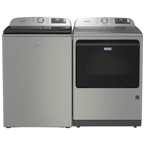 Laveuse à chargement par le haut haute efficacité de 6 pi³ de Maytag - Argent classique