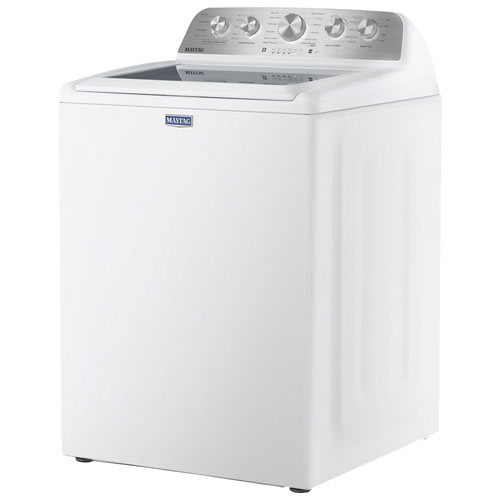 Laveuse à chargement par le haut haute efficacité de 5,5 pi³ de Maytag - Blanc
